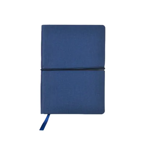 Carnet Memo A6, cu indexuri colorate și elastic, albastru