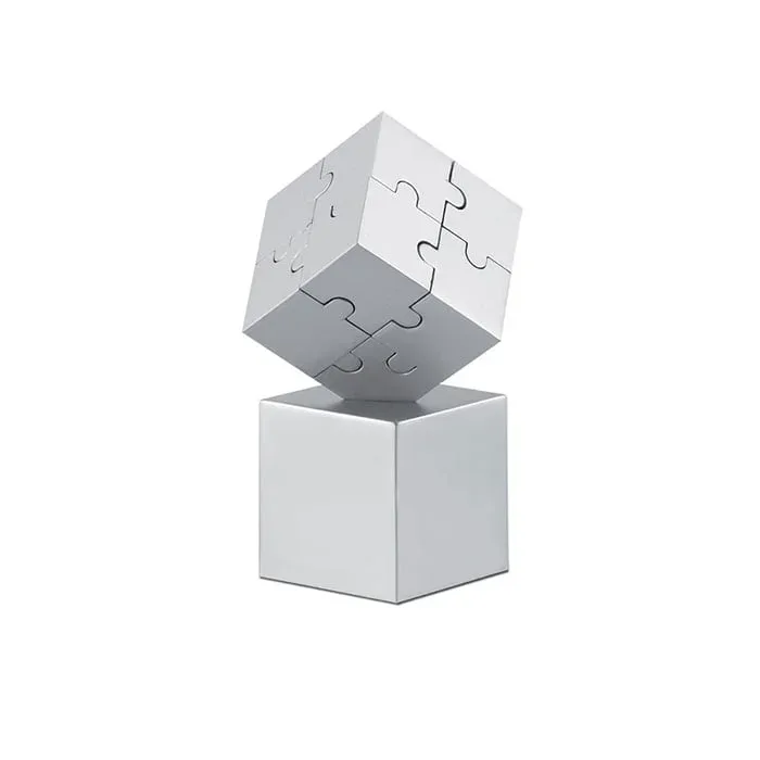 Puzzle 3D Kubzle, cu piese metalice magnetice, 8 x 4 cm