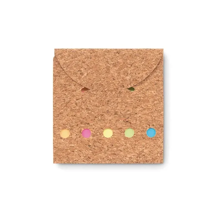 Set de notițe adezive și indexuri More Than Gifts Foldcork, copertă din plută, 8 x 5 x 0.2 cm