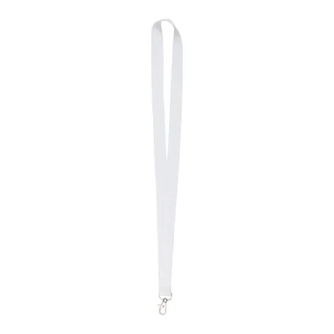 Șnur pentru ecuson cu carabină, 20 x 500 mm, alb