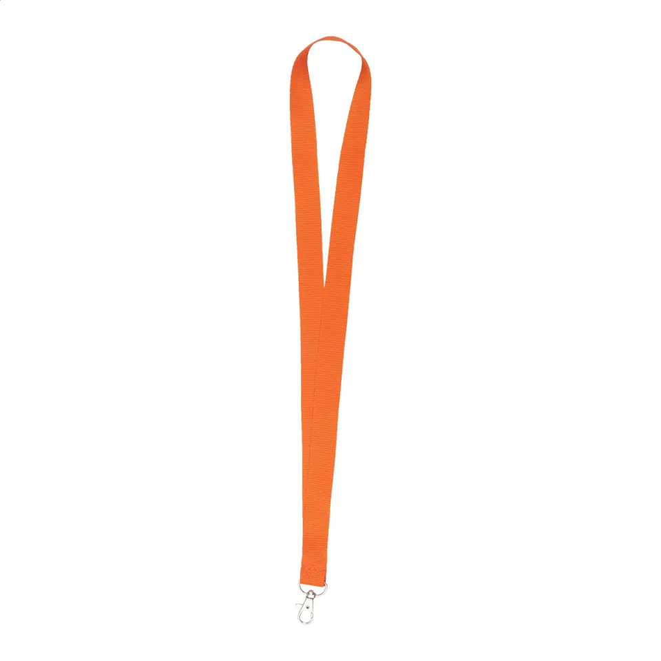 Șnur pentru ecuson cu carabină, 20 x 500 mm, portocaliu