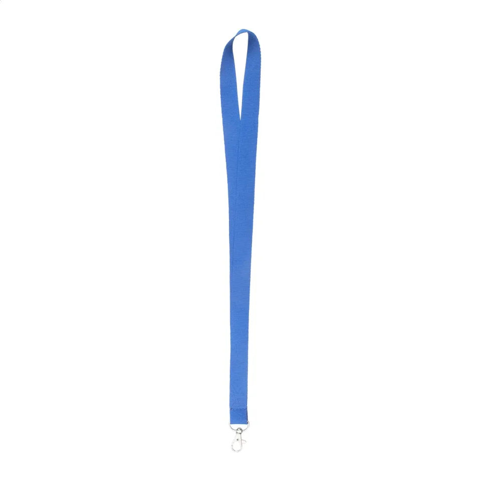 Șnur pentru ecuson cu carabină, 20 x 500 mm, albastru deschis