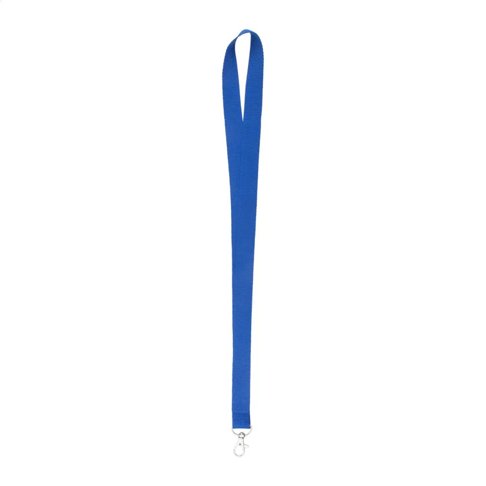 Șnur pentru ecuson cu carabinieră, 20 x 500 mm, albastru