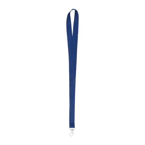 Șnur pentru ecuson cu carabină, 20 x 500 mm, albastru închis