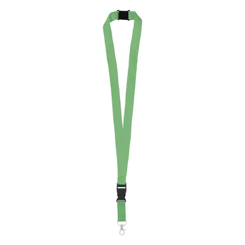 Șnur pentru ecuson cu cataramă și carabină, 20 x 560 mm, verde