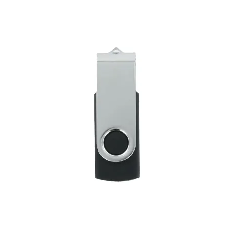 Stick USB Swivel, USB 2.0, 16 GB, fără logo, negru