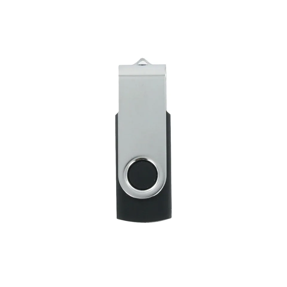 Stick USB Swivel, USB 2.0, 16 GB, fără logo, negru