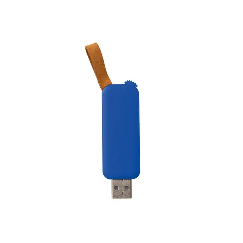 Stick USB Slide, USB 2.0, 16 GB, fără logo, albastru