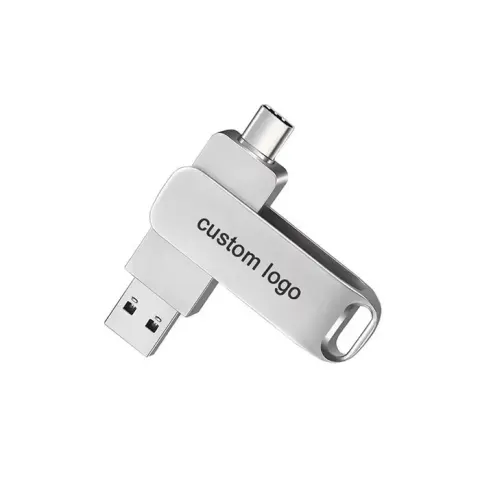 Stick USB flash Premium, 32 GB, USB 2.0, USB Type A, USB Type C, argintiu