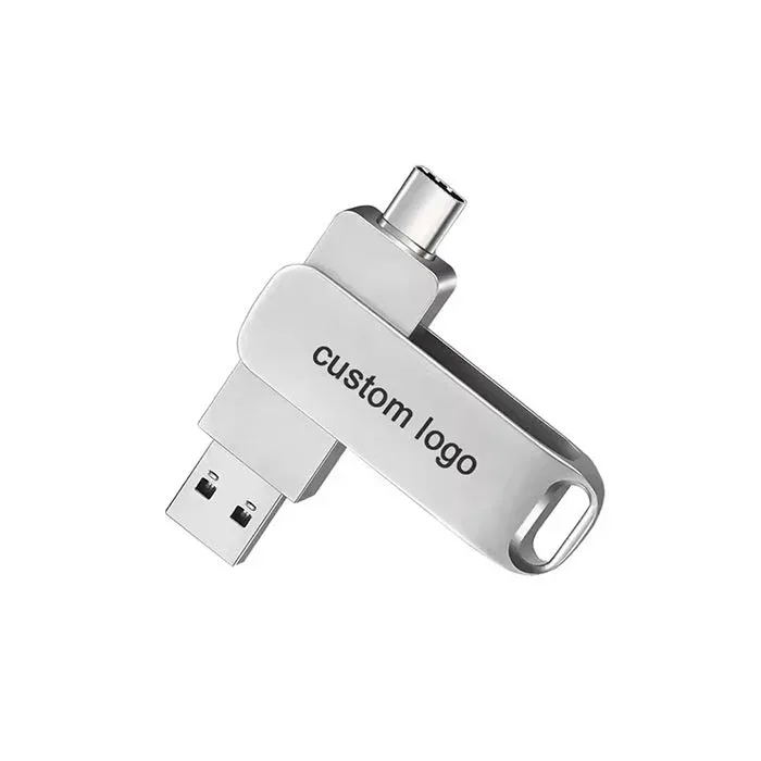 Stick USB flash Premium, 32 GB, USB 2.0, USB Type A, USB Type C, argintiu