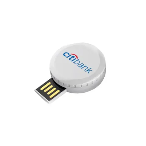 Memorie USB Turn Round, 32 GB, USB 2.0, albă
