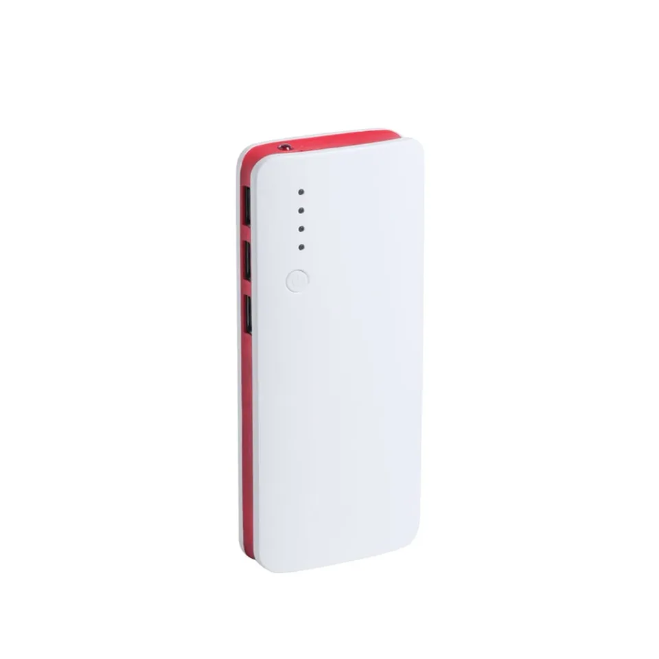 Power bank Cool Kaprin, 3 porturi USB, 10 000 mAh, alb și roșu