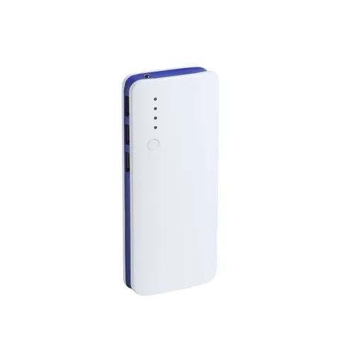 Power bank Cool Kaprin, cu 3 porturi USB, 10.000 mAh, alb și albastru