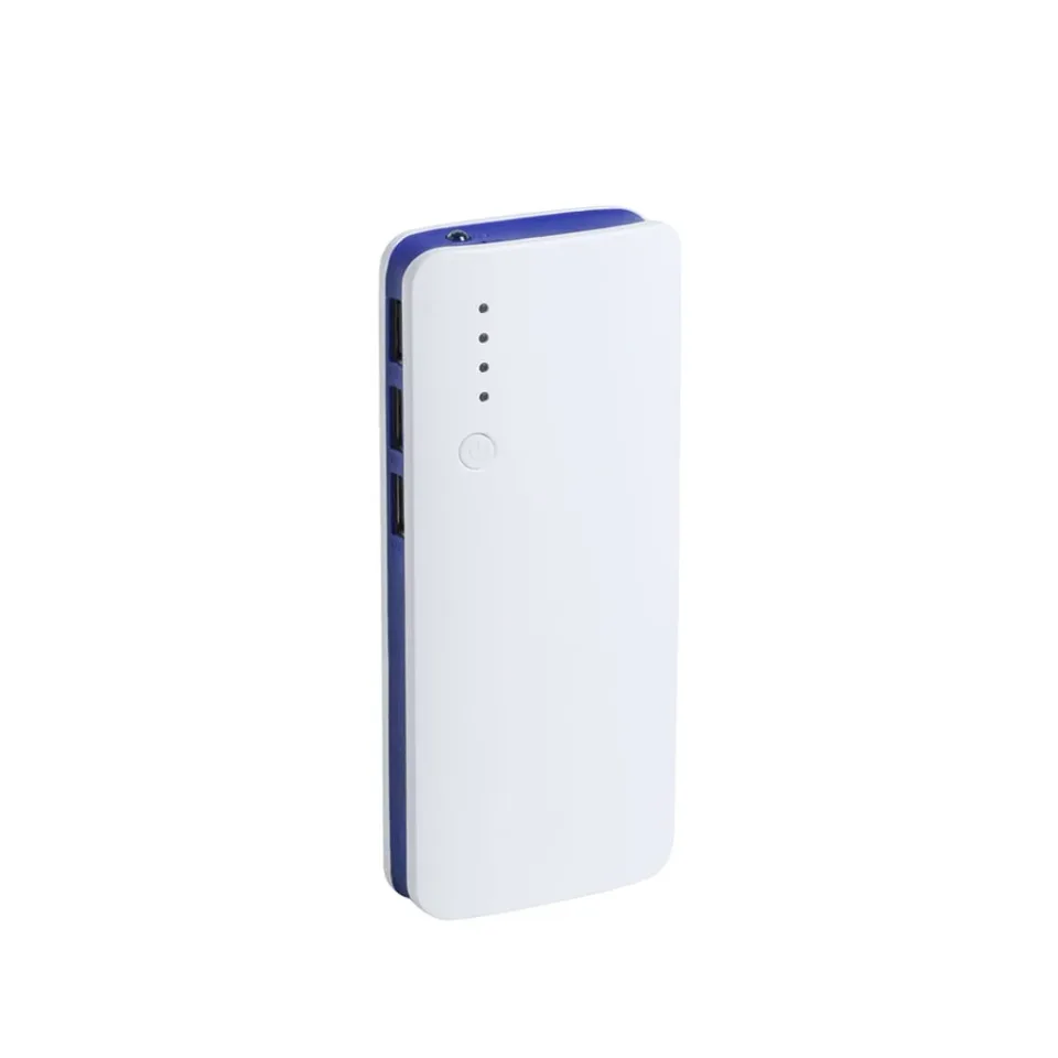 Power bank Cool Kaprin, cu 3 porturi USB, 10.000 mAh, alb și albastru
