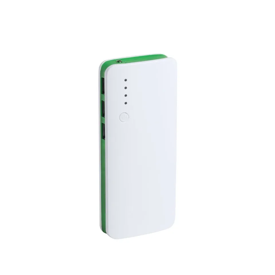 Cool Power Bank Kaprin, cu 3 porturi USB, 10,000 mAh, alb și verde