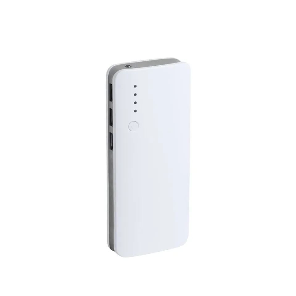 Baterie Mobilă Cool Kaprin, cu 3 porturi USB, 10000 mAh, alb-gri