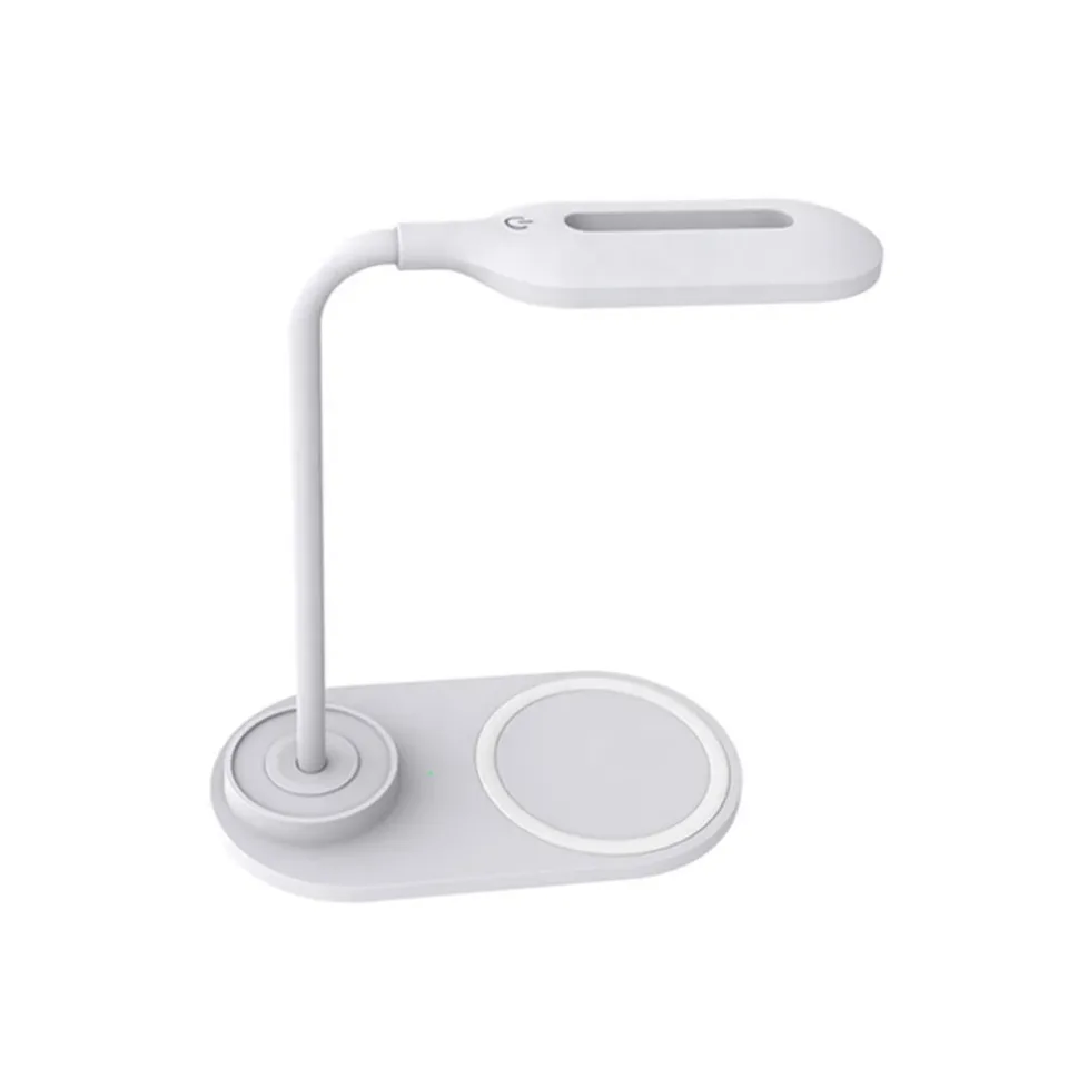 Lampă de birou, 10 LED-uri, cu încărcător wireless pentru telefon, 15 W