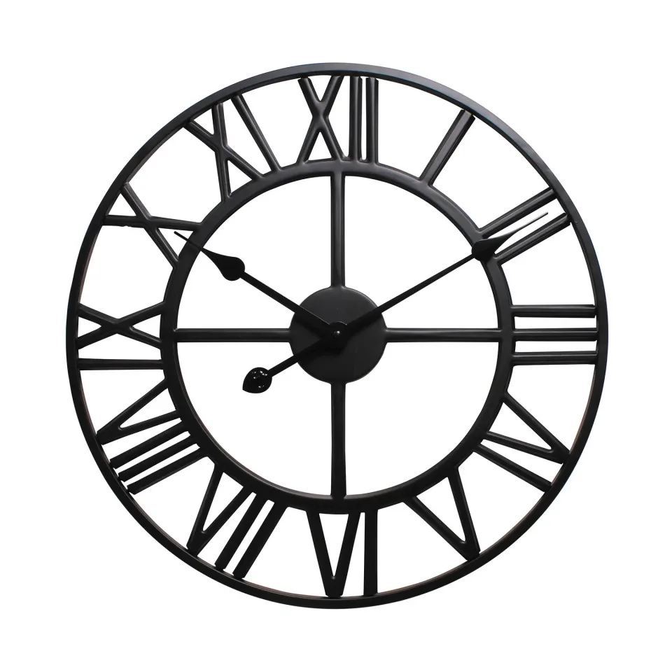 Ceas de perete Splendid Solar 2, diametru 60 cm, negru