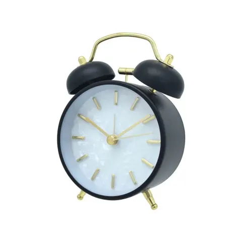 Ceas de birou Takk Tick Tale, 12 cm, negru