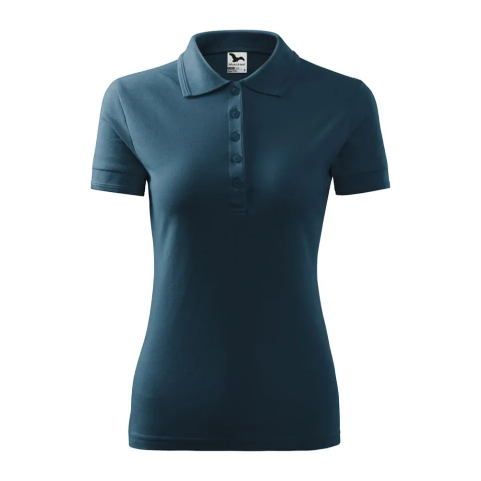 Tricou polo Malfini pentru femei Pique 210, mărimea L, albastru închis