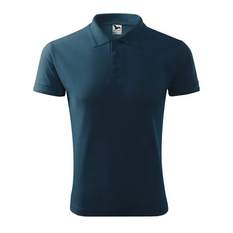 Tricou polo bărbătesc Malfini Pique 203, mărimea M, albastru închis