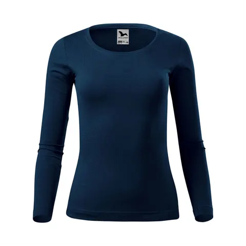 Tricou damă Malfini Fit-T LS169, mărimea M, albastru închis