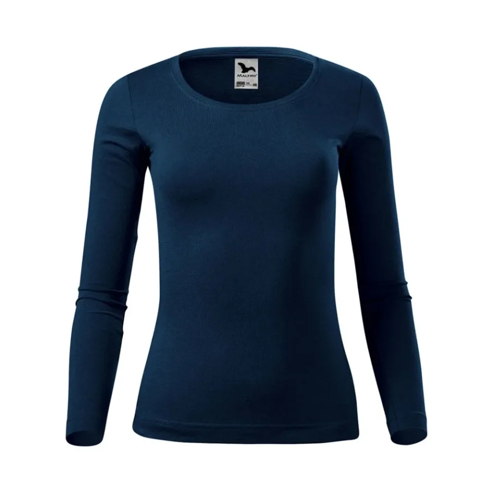 Tricou damă Malfini Fit-T LS169, mărimea M, albastru închis