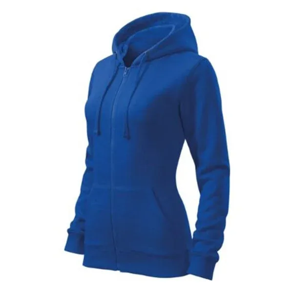 Bluza sport pentru femei Malfini cu fermoar 411, mărimea XS, albastru