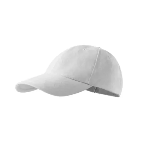 Malfini Cap 305, 6 panouri, bumbac, alb