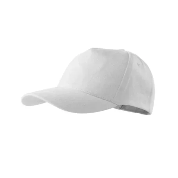 Malfini Cap 307, cu 5 panouri, bumbac, alb