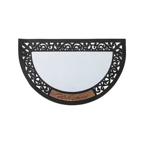 Covoraș de ușă semi-circular din fetru BESTSUB, 80 x 50 cm