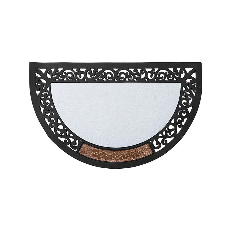 Covoraș de ușă semi-circular din fetru BESTSUB, 80 x 50 cm