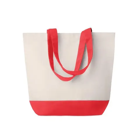 Geantă de plajă More Than Gifts Kleuren, pânză, 280 g/m2, 40 x 15 x 45 cm, roșu