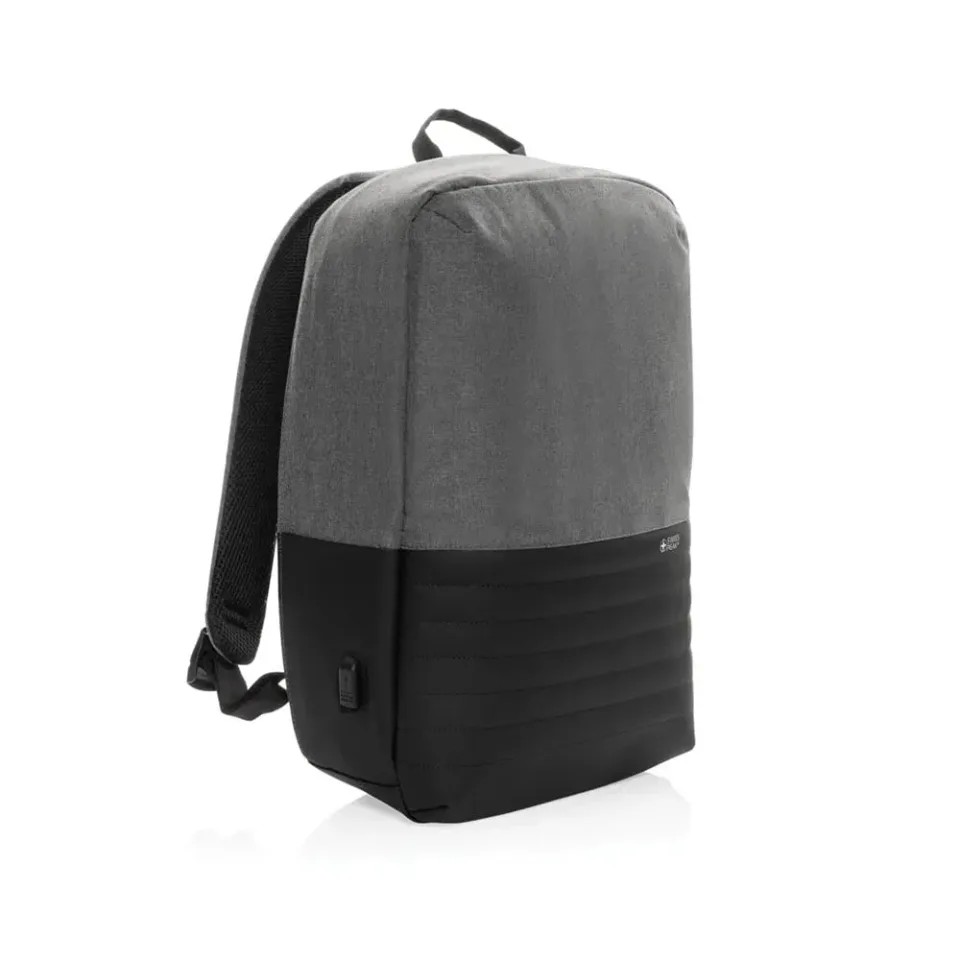 Rucsac pentru laptop Swiss Peak Anti-Furt, cu protecție RFID, 15,6'', gri-negru