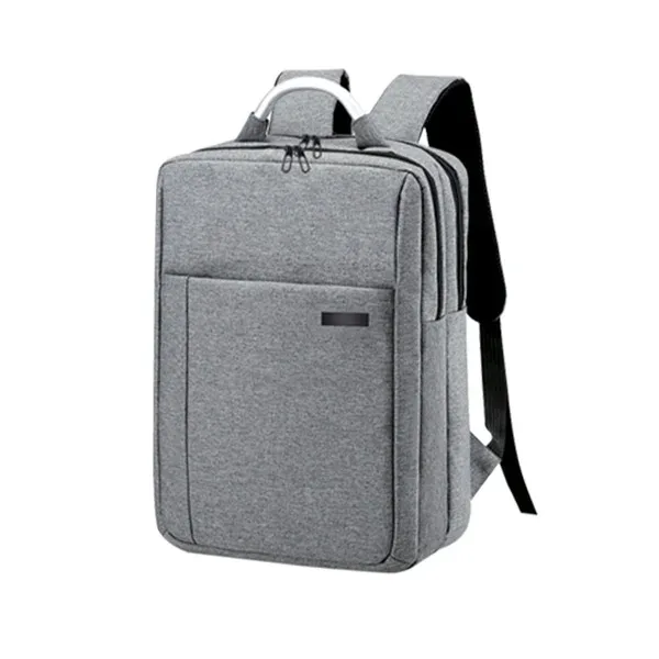 Rucsac laptop Casual, 15.6'', cu fermoar dublu ascuns, gri