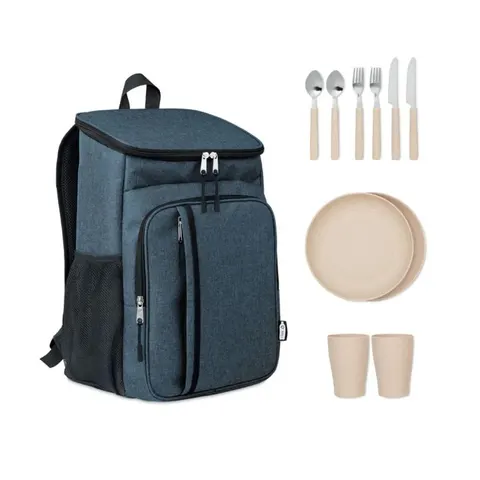 Rucsac termoizolant Montecool More Than Gifts, picnic pentru două persoane, albastru