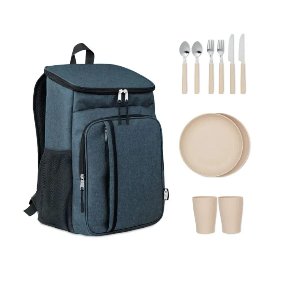 Rucsac termoizolant Montecool More Than Gifts, picnic pentru două persoane, albastru