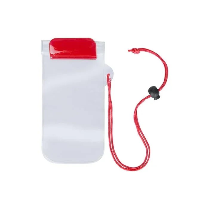 Husă telefon Wapro, 95 x 230 mm, transparentă, roșie