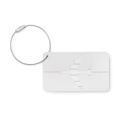 Etichetă pentru bagaje More Than Gifts Fly Tag, aluminiu, argintiu mat