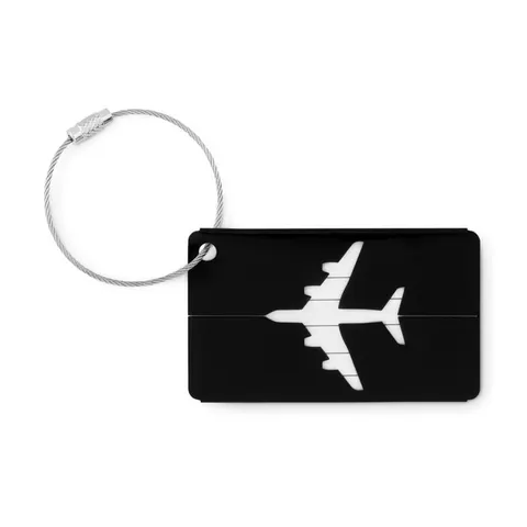 Etichetă pentru bagaje More Than Gifts Fly Tag, aluminiu, negru