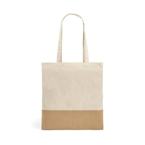 Hi!dea Geantă Tote Mercat, bumbac, 37.5 x 41.5 cm, culoare naturală