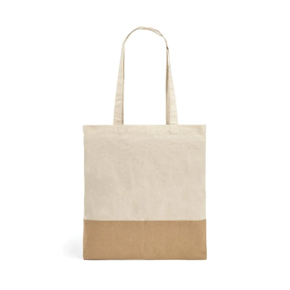 Hi!dea Geantă Tote Mercat, bumbac, 37.5 x 41.5 cm, culoare naturală