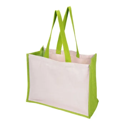 TOPS Geantă Future, bumbac și iută, 42 x 19 x 33 cm, verde