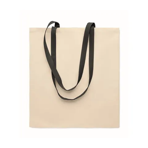Geantă More Than Gifts Zevra, bumbac, 140 g/m2, natural, mânere negre
