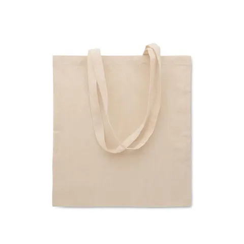 Geantă More Than Gifts Shoppi, cu mânere lungi, 70% bumbac, 380 x 420 mm, bej
