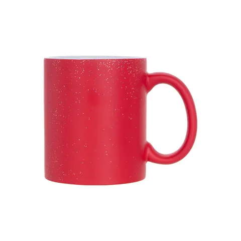 Cană magică BESTSUB, ceramică, 330 ml, roșu, personalizabilă