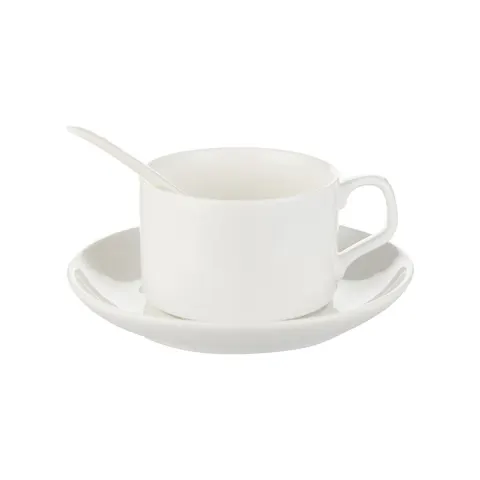 Ceașcă de cafea BESTSUB, cu farfurioară și linguriță, 150 ml