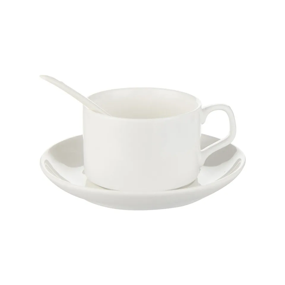 Ceașcă de cafea BESTSUB, cu farfurioară și linguriță, 150 ml