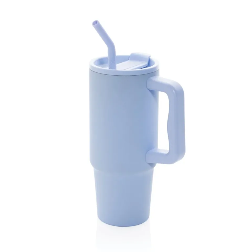 Ceașcă termică Embrace, metal, cu capac, 900 ml, albastru deschis