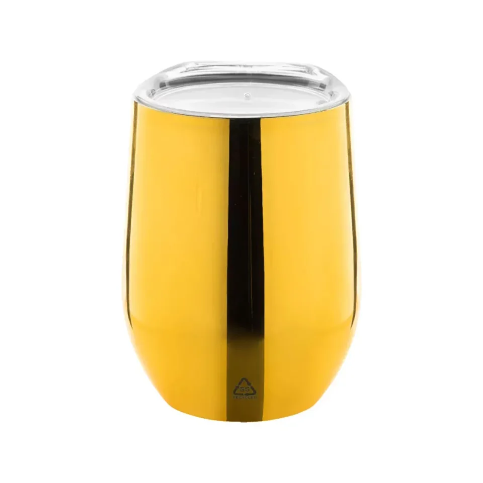 Ceașcă termică Cool Rebby Oro, cu capac, 350 ml, auriu